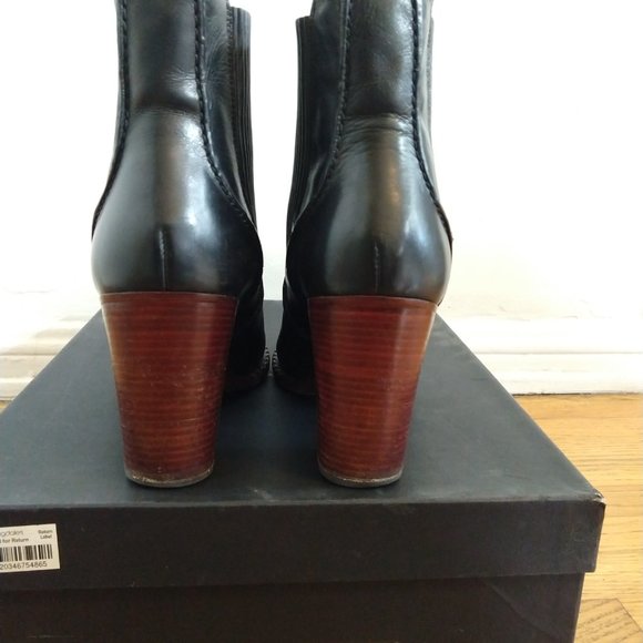 Marc by Marc Jacobs Black Leather Chelsea Ankle Boot Size US 8 - Picture 4 of 10